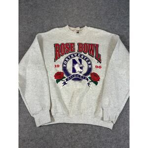 VINTAGE 1996 Northwestern Wildcats Rose Bowl Sweatshirt Mens XL Gray NCAA Sports